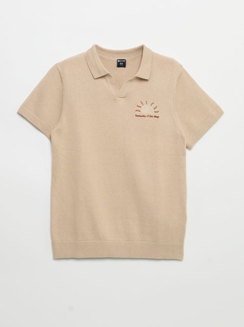 Jersey estilo polo de manga corta - Kiabi