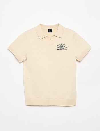 Jersey estilo polo de manga corta