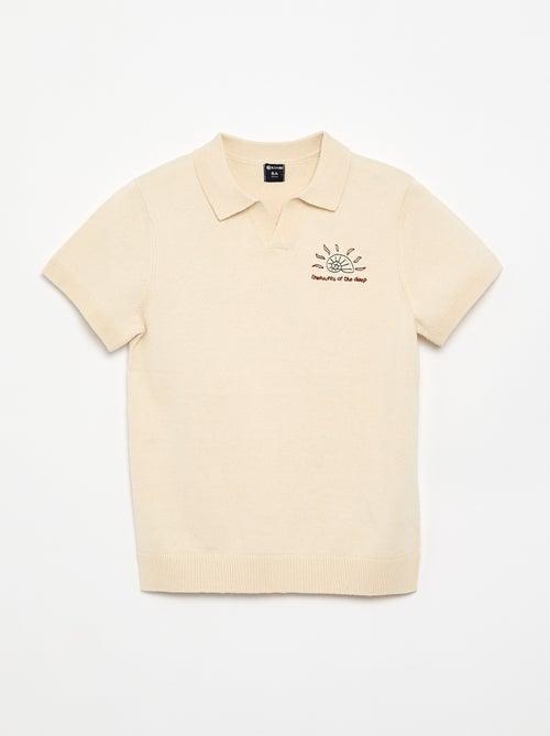 Jersey estilo polo de manga corta - Kiabi