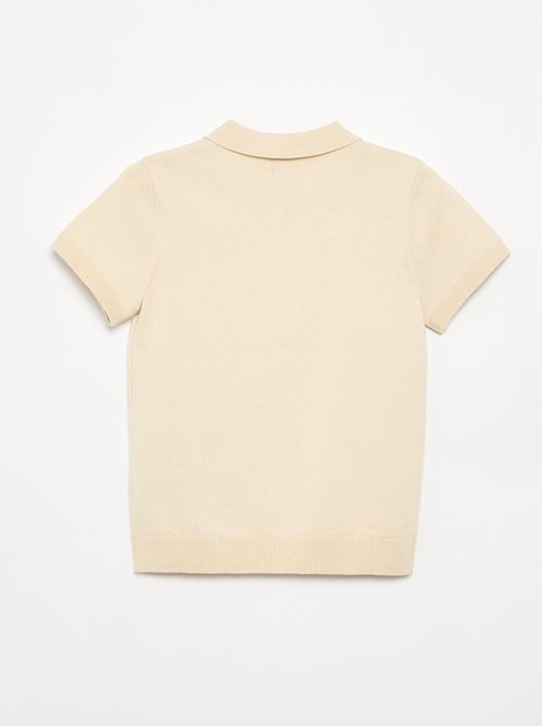 Jersey estilo polo de manga corta - Kiabi