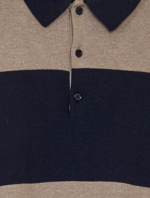 Jersey estilo polo de manga larga - Kiabi