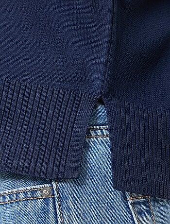 Jersey estilo polo de punto elástico