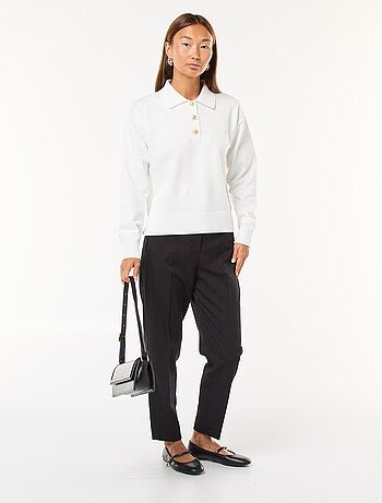 Jersey estilo polo de punto elástico