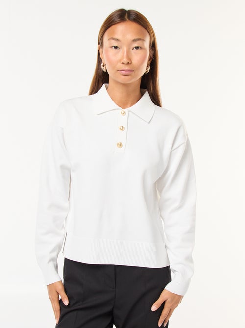Jersey estilo polo de punto elástico - Kiabi