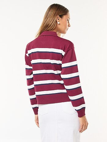 Jersey estilo polo de punto elástico