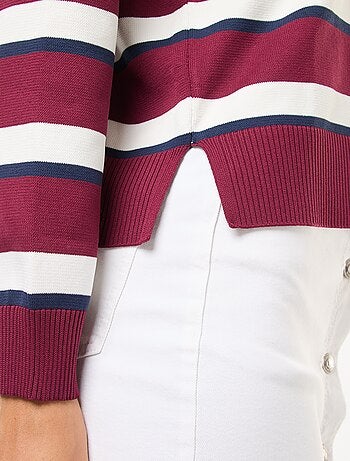 Jersey estilo polo de punto elástico