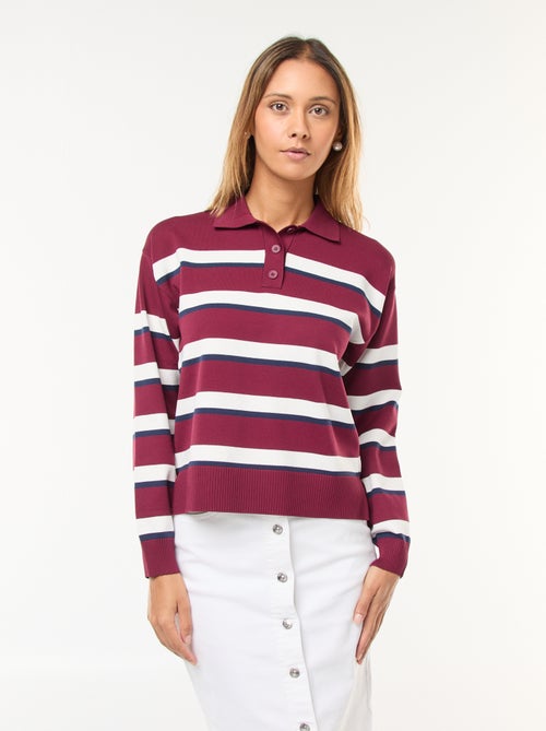 Jersey estilo polo de punto elástico - Kiabi