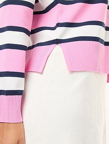 Jersey estilo polo de punto elástico