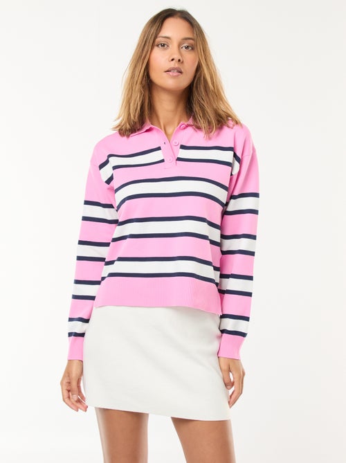 Jersey estilo polo de punto elástico - Kiabi