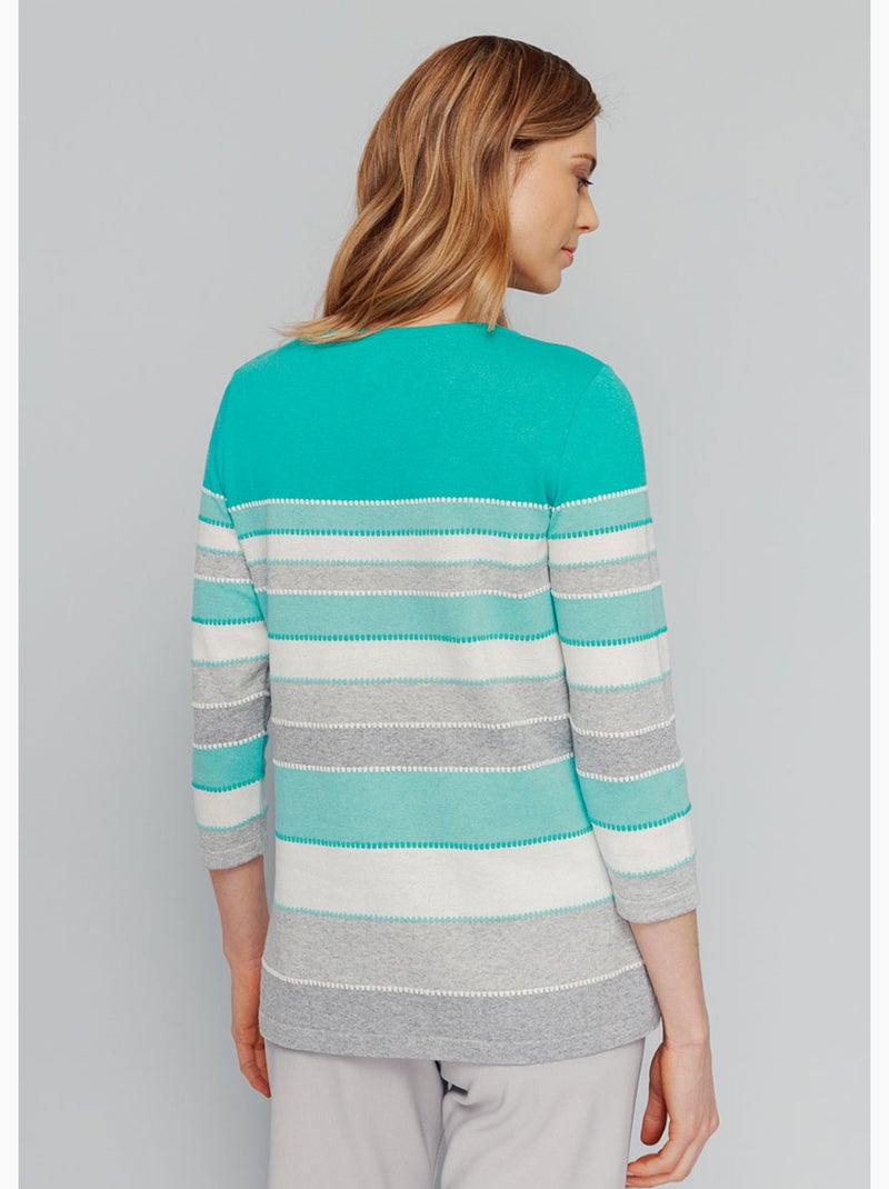 Jersey fantasía de punto jacquard - Afibel Verde - Kiabi