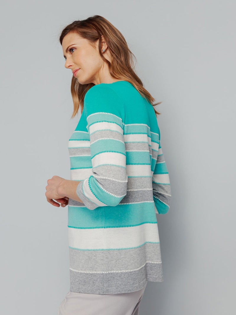 Jersey fantasía de punto jacquard - Afibel Verde - Kiabi