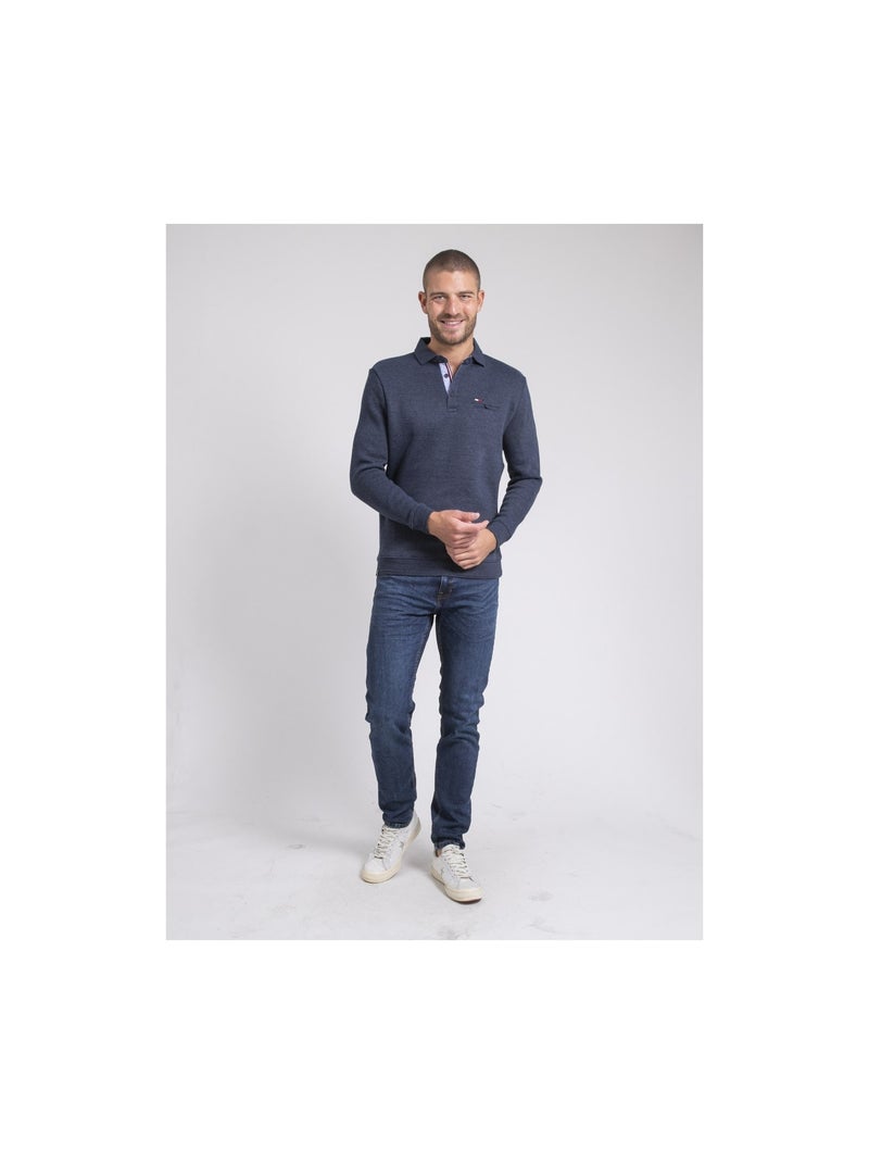 Jersey fin col polo WAMITOL Azul marino - Kiabi
