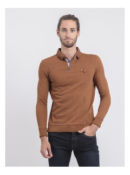 Jersey fin col polo WAMITOL - Kiabi Jersey fin col polo WAMITOL - Kiabi