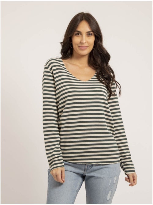 Jersey fino a rayas KEMILE - Kiabi Jersey fino a rayas KEMILE - Kiabi
