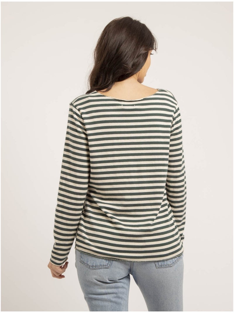 Jersey fino a rayas KEMILE Verde bosque - Kiabi
