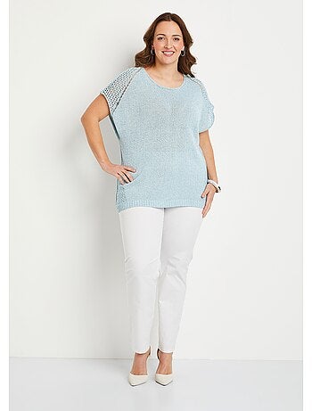 Jersey fino calado manga corta - Afibel