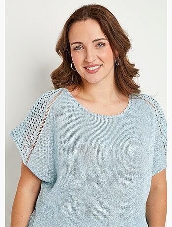 Jersey fino calado manga corta - Afibel