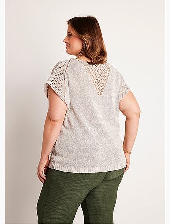 Jersey fino calado manga corta - Afibel