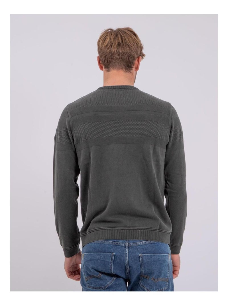 Jersey fino col rond AMAZARIN Caqui - Kiabi