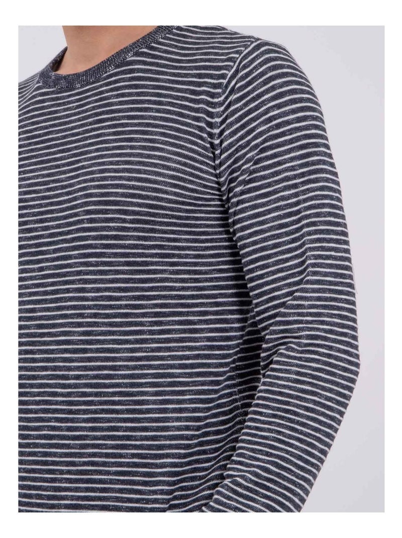 Jersey fino col rond ARENO Azul marino - Kiabi