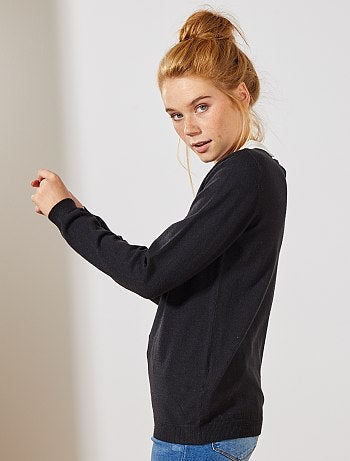 Jersey fino con cuello bebé - Kiabi