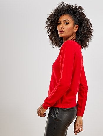 Jersey fino con cuello bebé - Kiabi