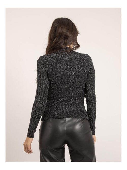 Jersey fino cuello alto de lentejuelas KABIANA - Kiabi