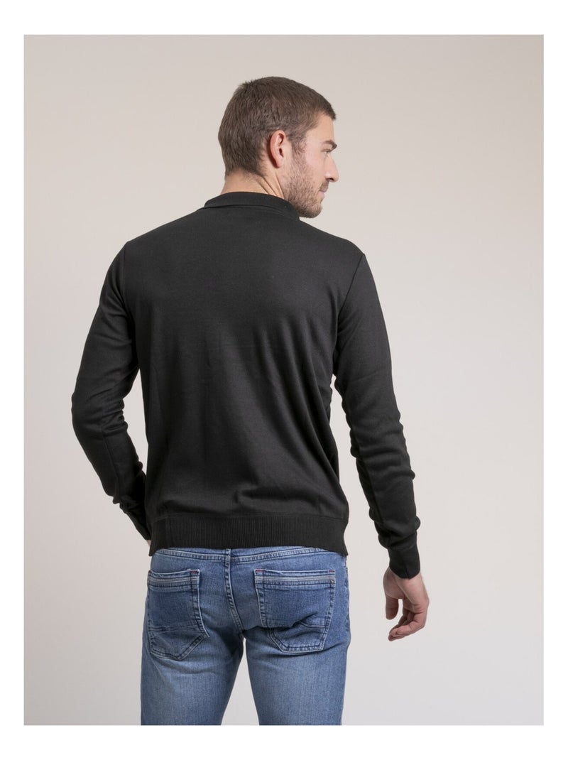Jersey fino cuello con cremallera LENOWILEM Negro - Kiabi