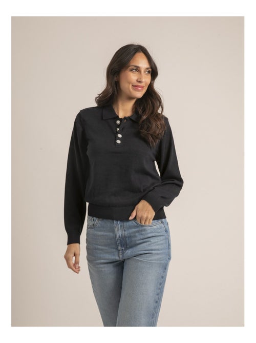 Jersey fino cuello polo KONOR - Kiabi