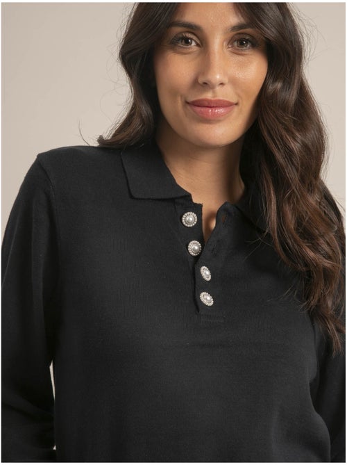 Jersey fino cuello polo KONOR - Kiabi