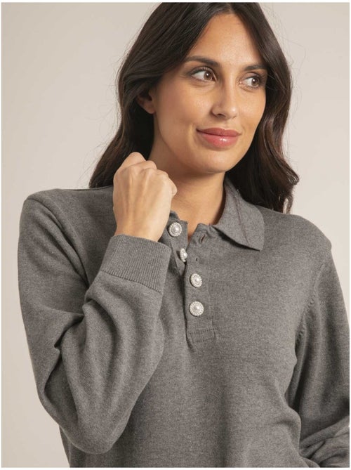 Jersey fino cuello polo KONOR - Kiabi