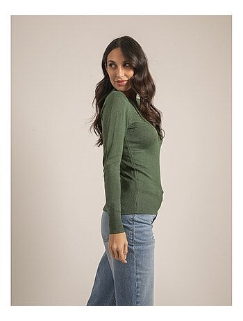 Jersey fino cuello redondo con strass KAPOLINA