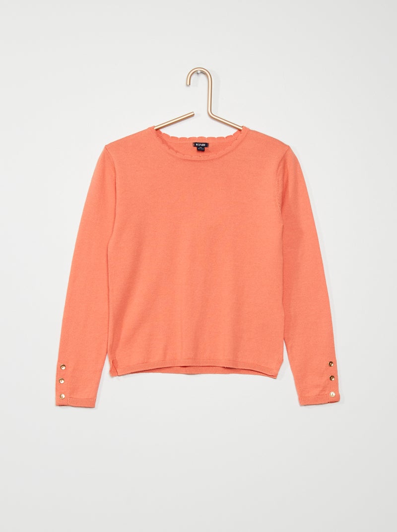 Jersey fino de algodón NARANJA - Kiabi
