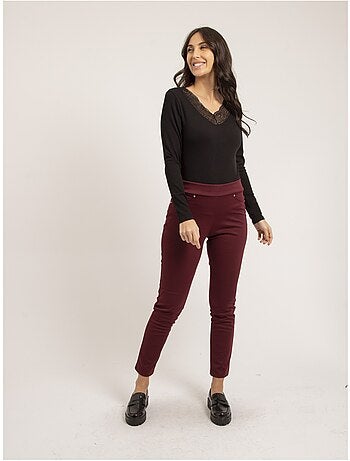 Jersey fino de cuello con encaje FALIA