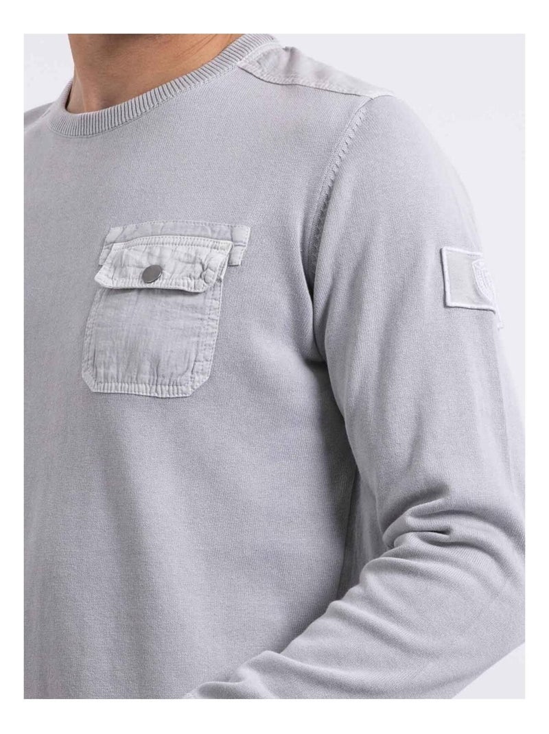 Jersey fino de cuello redondo AMARTIN Gris - Kiabi