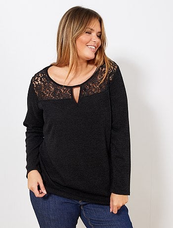 Jersey fino de encaje - Kiabi