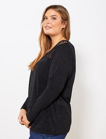 Jersey fino de encaje - Kiabi