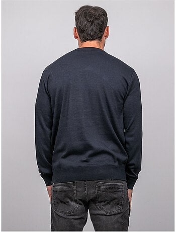 Jersey fino de jacquard con cuello redondo loranch