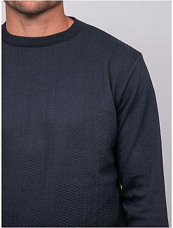 Jersey fino de jacquard con cuello redondo loranch