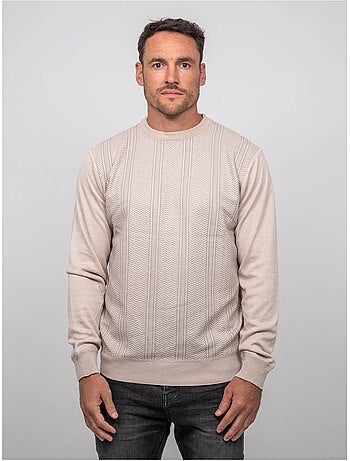 Jersey fino de jacquard con cuello redondo loranch