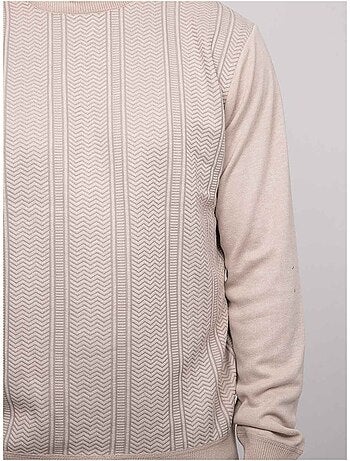 Jersey fino de jacquard con cuello redondo loranch