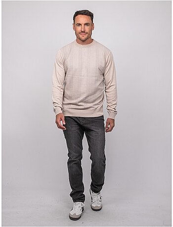 Jersey fino de jacquard con cuello redondo loranch