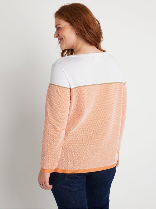 Jersey fino de manga larga con cuello redondo - Afibel - Kiabi Jersey fino de manga larga con cuello redondo - Afibel - Kiabi