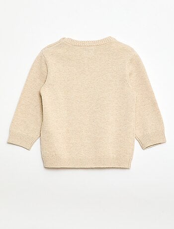 Jersey fino de punto con cuello abotonado