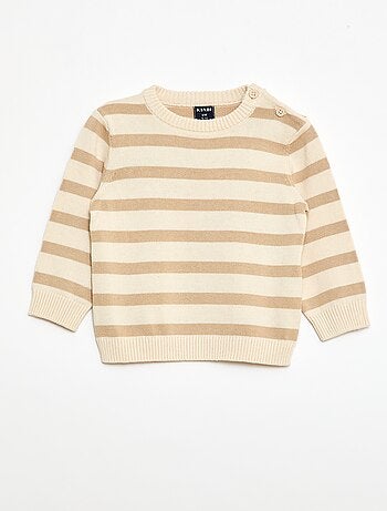 Jersey fino de punto con cuello abotonado