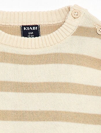 Jersey fino de punto con cuello abotonado