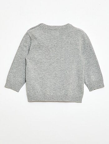 Jersey fino de punto con cuello abotonado