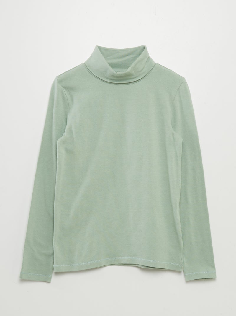 Jersey fino de punto con cuello vuelto - Pack de 2 BEIGE - Kiabi