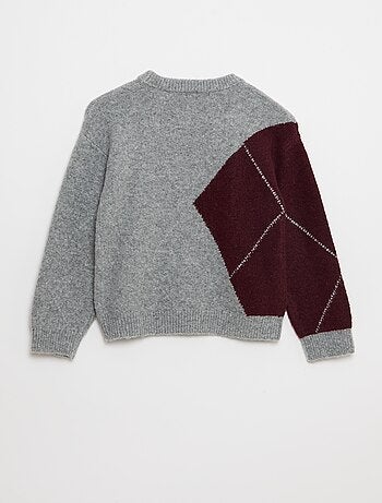 Jersey fino de punto con motivo jacquard