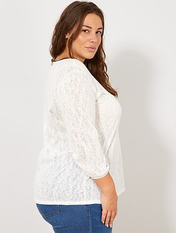 Jersey fino efecto lino - Kiabi